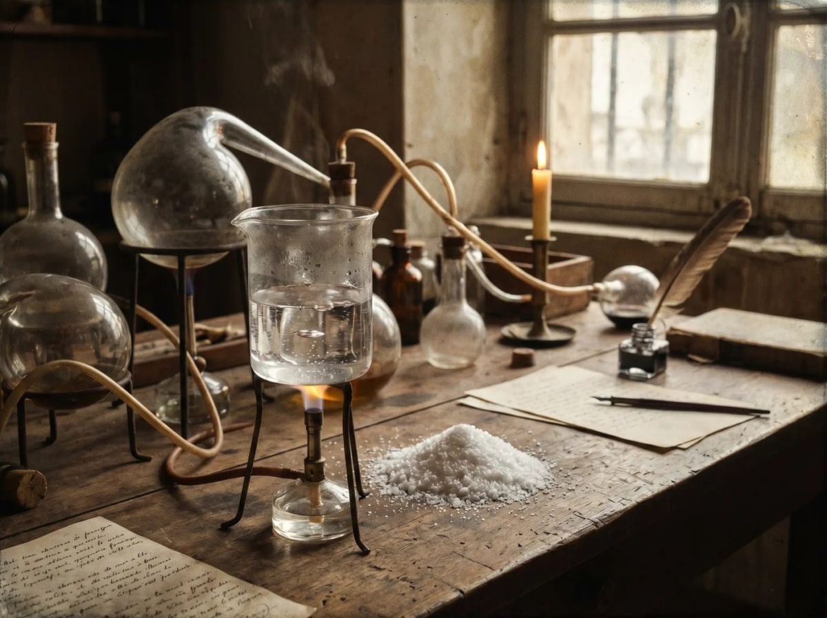 History Of Peptides 1 Image of turn of the century test tubes in a lab.